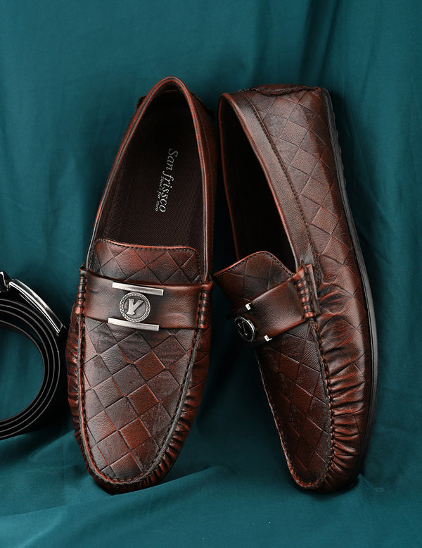 Newman Tan Driving Loafers