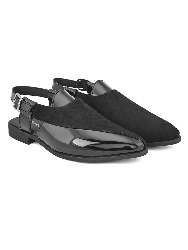 Emirati Black Crossover Sandals