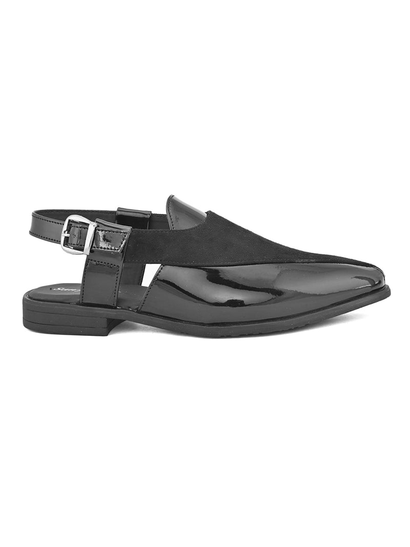 Emirati Black Crossover Sandals