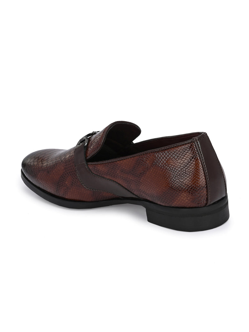 Palermo Brown Textured Slip-Ons