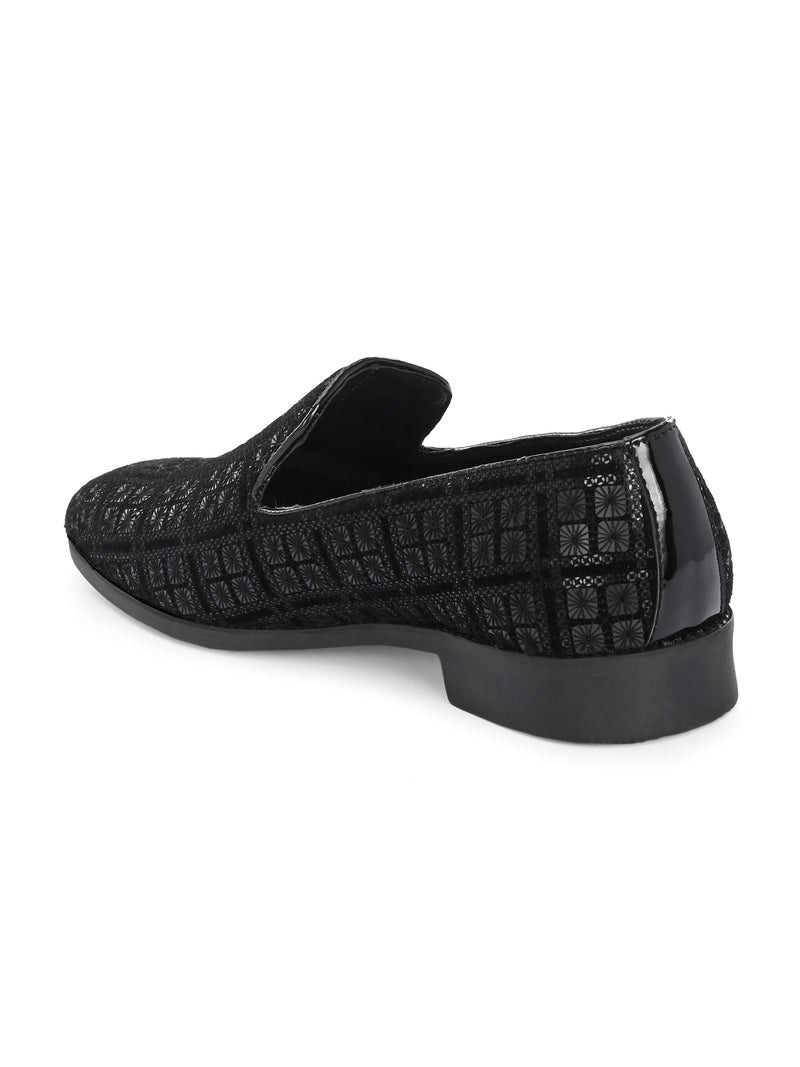 Ottoman Black Formal Slip-Ons