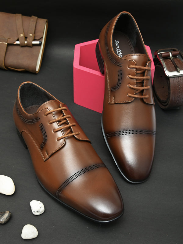 Boston Tan Derby Shoes