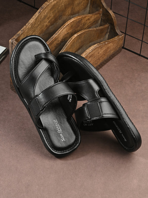 Artisan Black Comfort Slippers