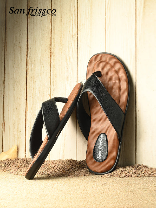 Heron Black Comfort Slippers