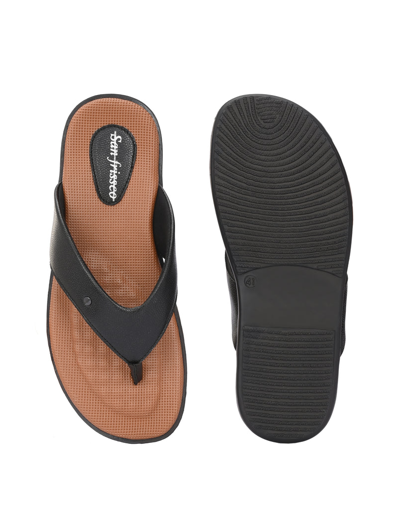 Heron Black Comfort Slippers