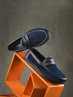 Cassio Blue Driving Loafers