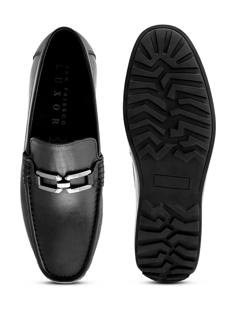 Venetto Black Driving Loafers