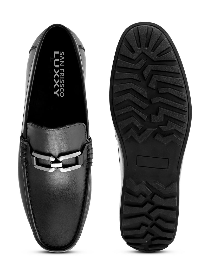 Venetto Black Driving Loafers