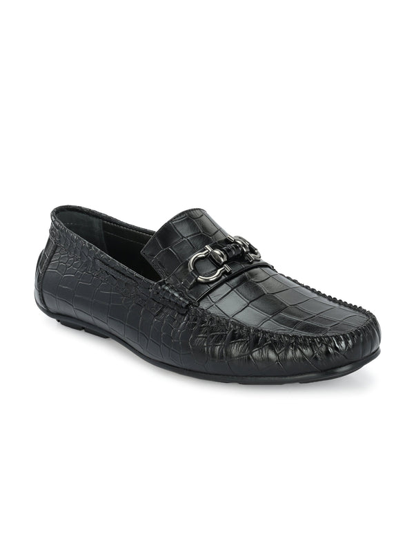 Libson Black Driving Loafers