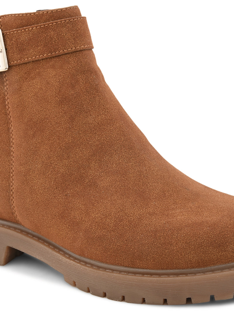 Emery Women Tan Ankle Boots