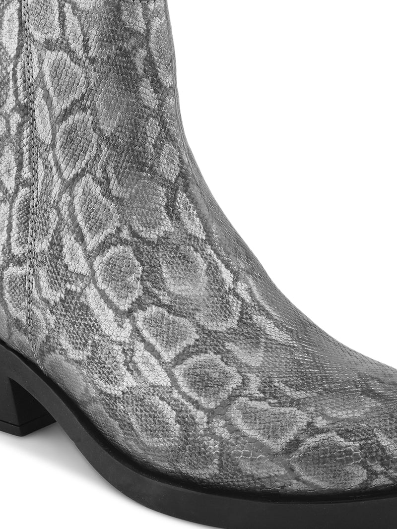 Cherise Woman Grey Cuban Boots