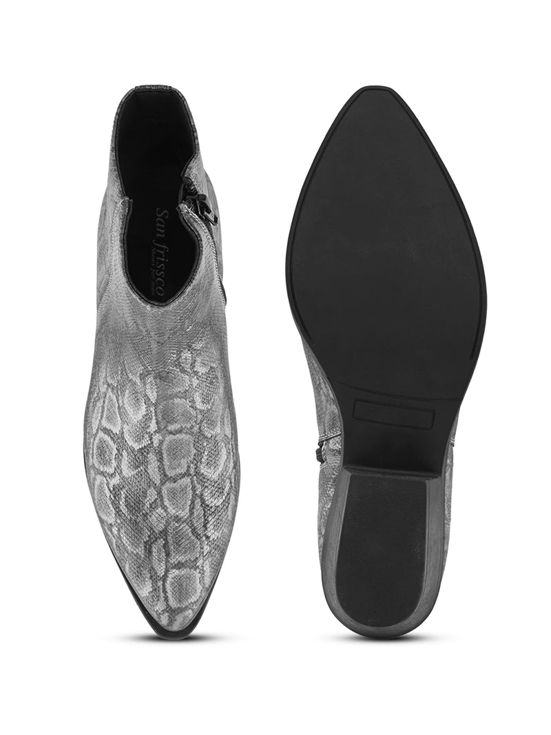 Cherise Woman Grey Cuban Boots