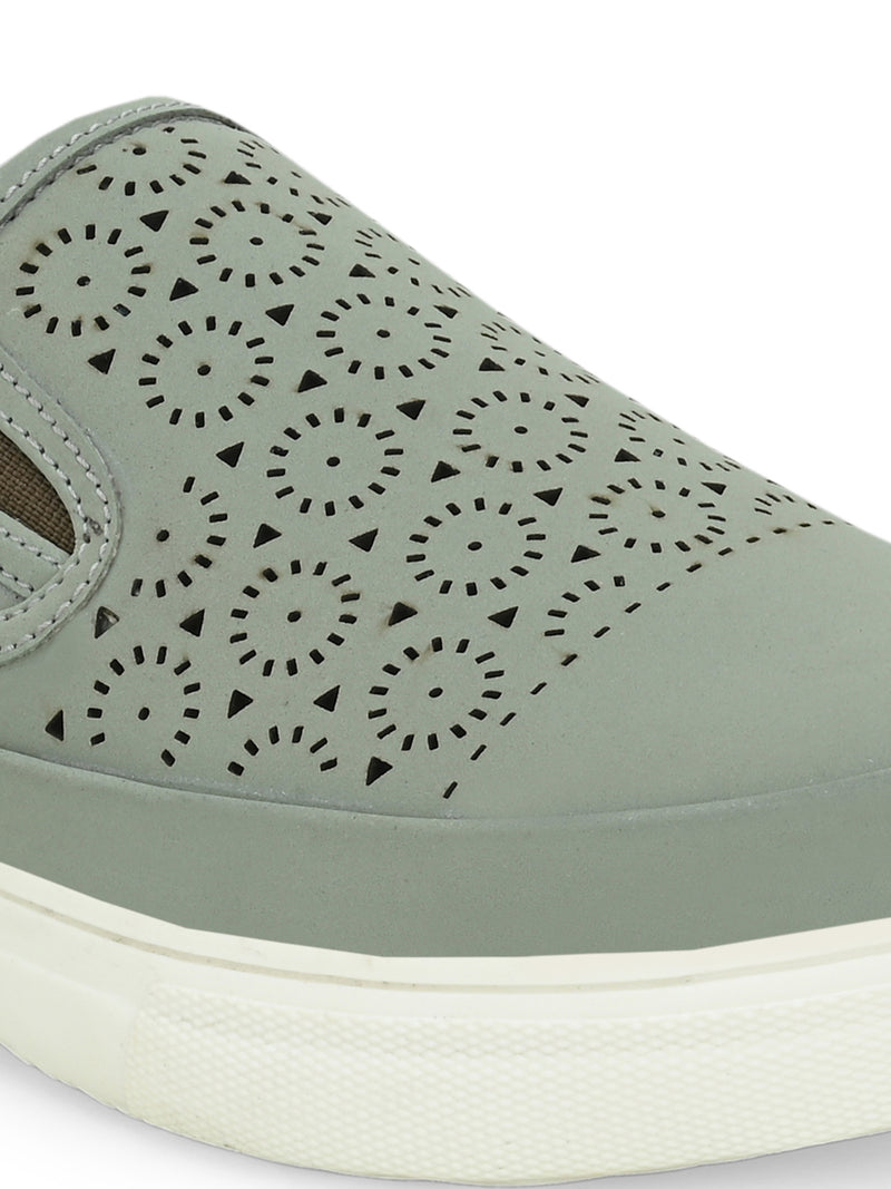 Celia Women Sage Green Slip-Ons