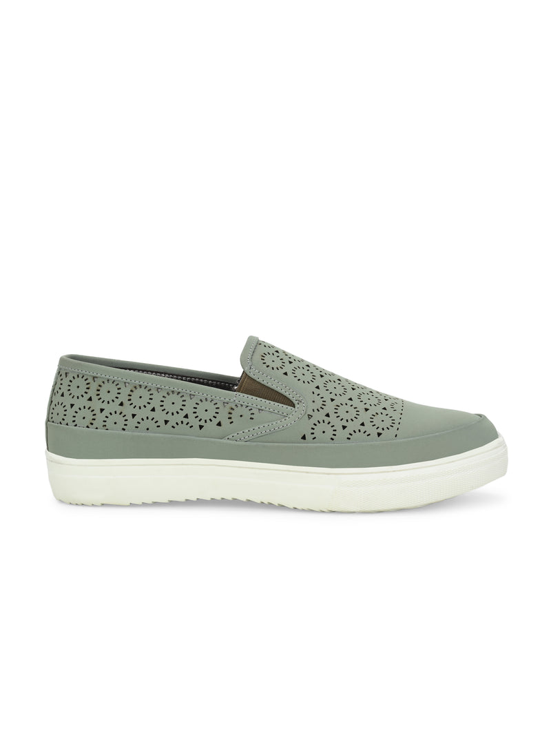 Celia Women Sage Green Slip-Ons