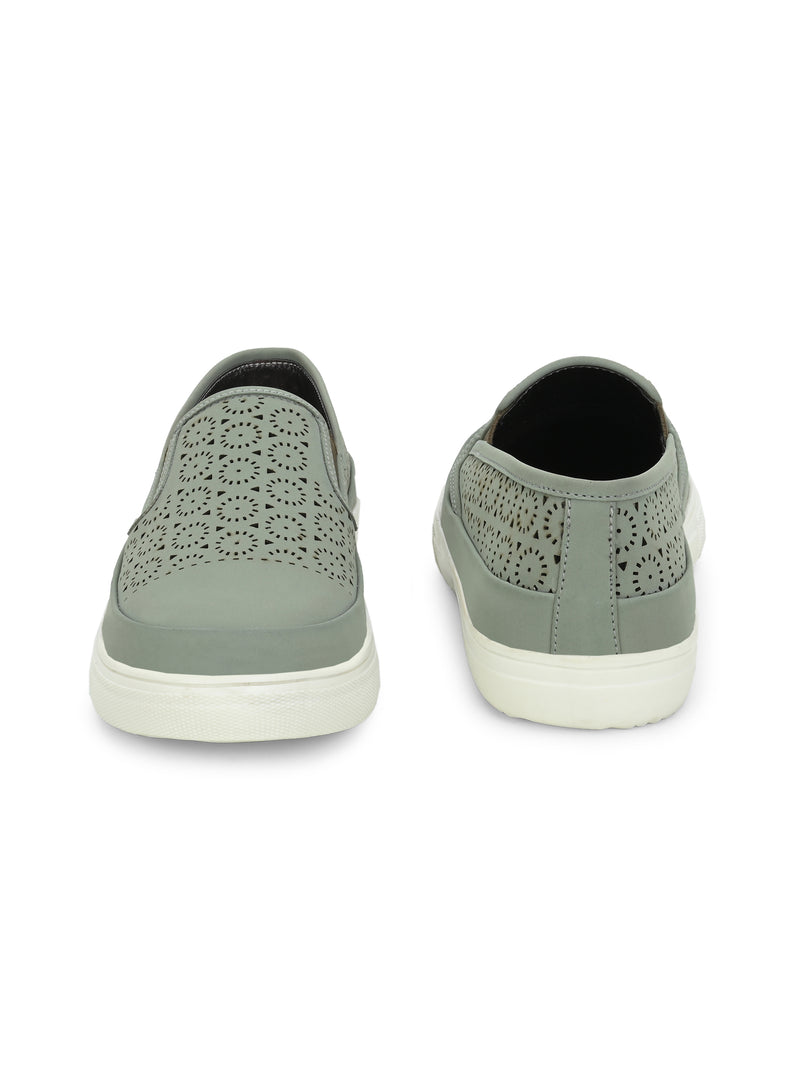 Celia Women Sage Green Slip-Ons