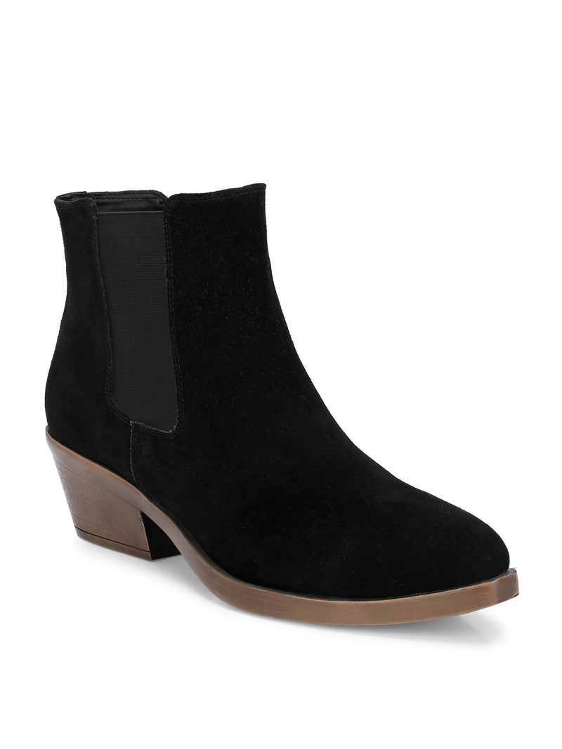 Alexis Women Black Mid-Top Boots