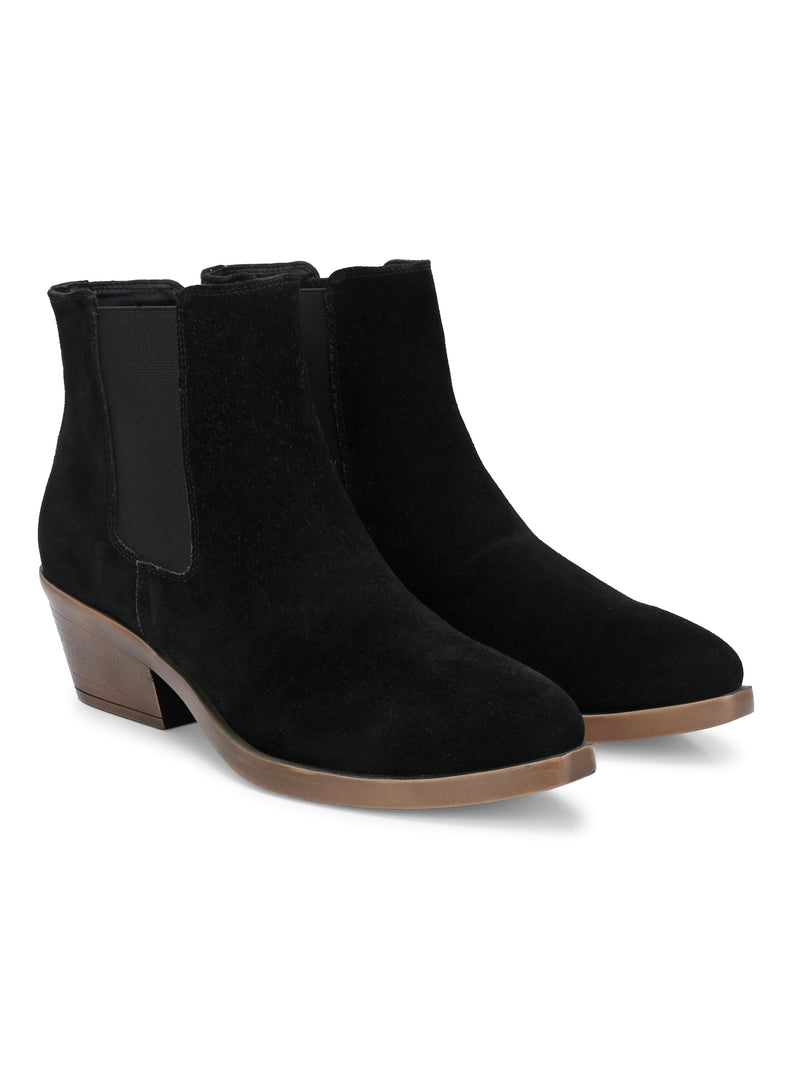 Alexis Women Black Mid-Top Boots