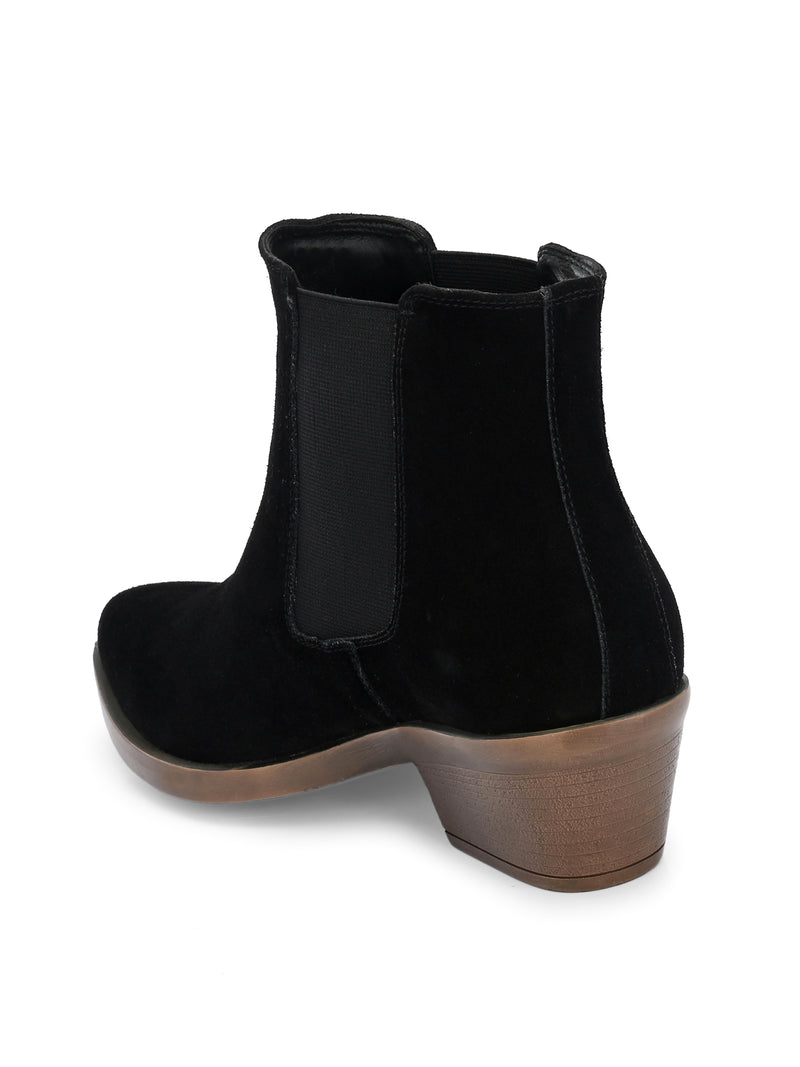 Alexis Women Black Mid-Top Boots