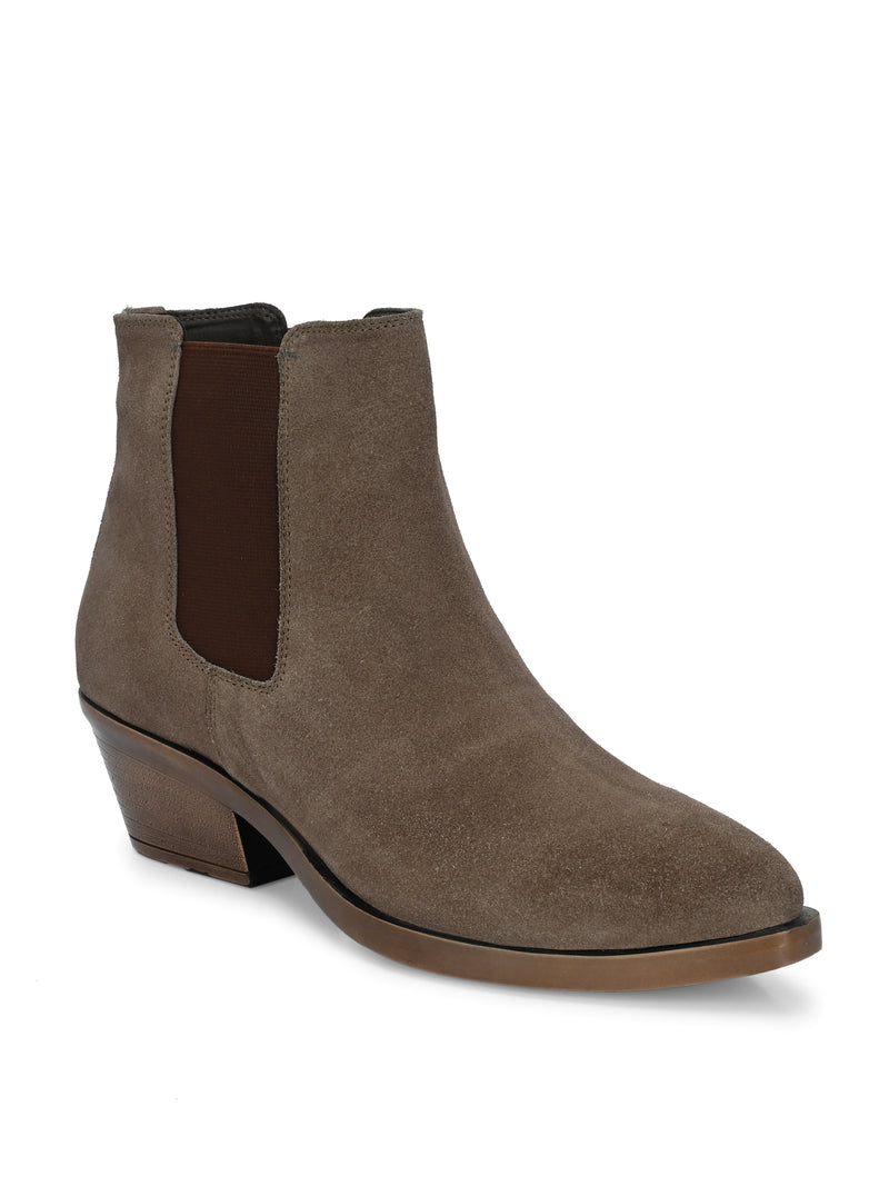 Alexis Women Grey-Brown Mid-Top Boots