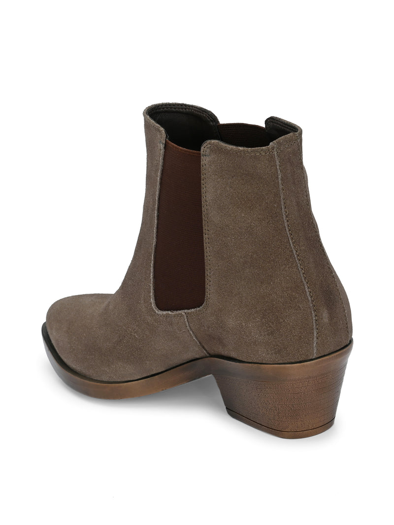 Alexis Women Grey-Brown Mid-Top Boots