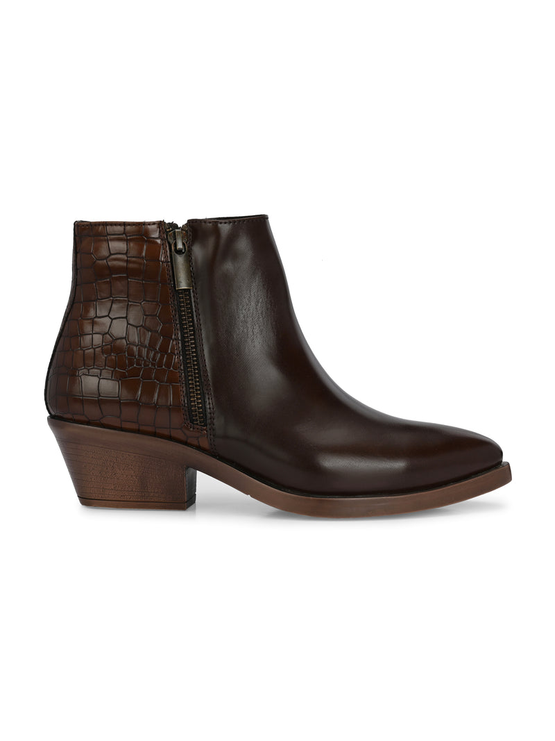 Parisian Women Brown  Mid-Top Boots