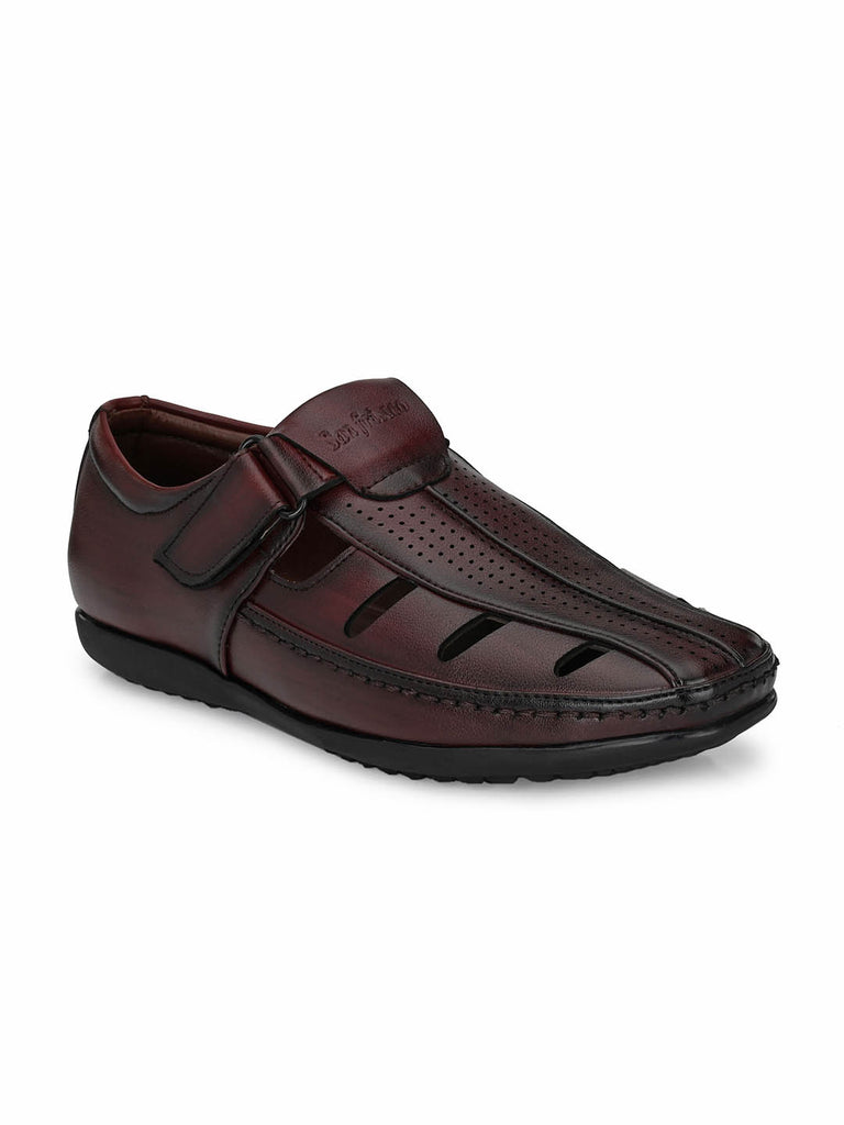 Buy Imperio Black Men Ethnic Leather Sandals for Men Online at Regal Store|  8241176