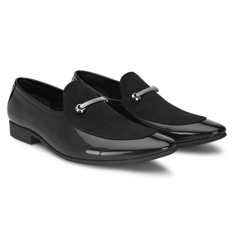 Valerio Black Slip-Ons