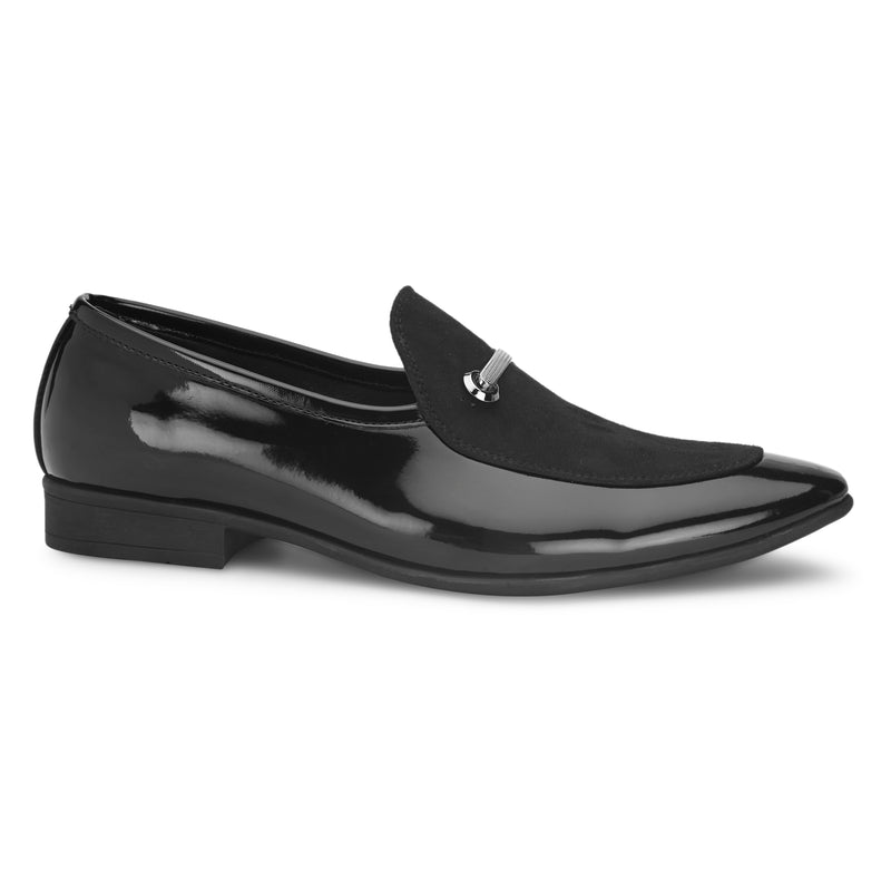 Valerio Black Slip-Ons