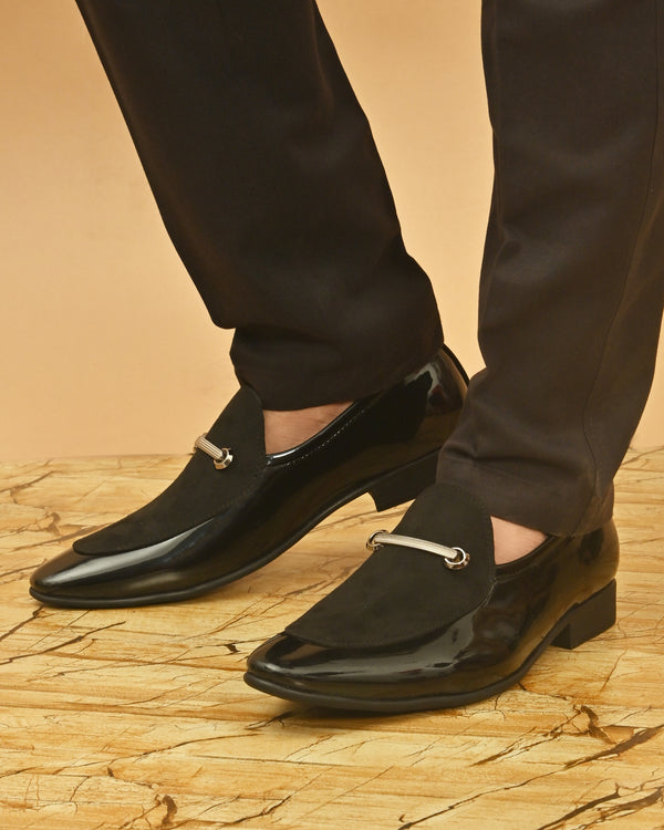 Valerio Black Slip-Ons