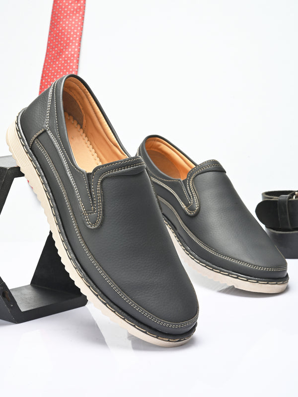 Keaton Black Casual Slip-Ons