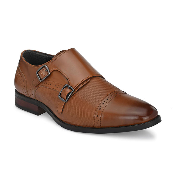 Tan monk sale strap shoes