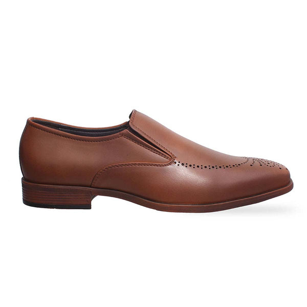 Tan Formal Slip-Ons