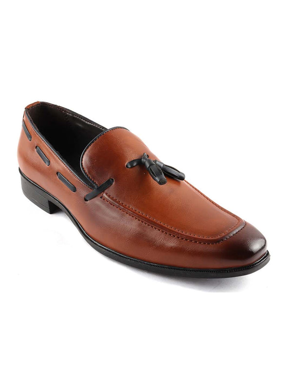 Tan Patent Tassel Loafers