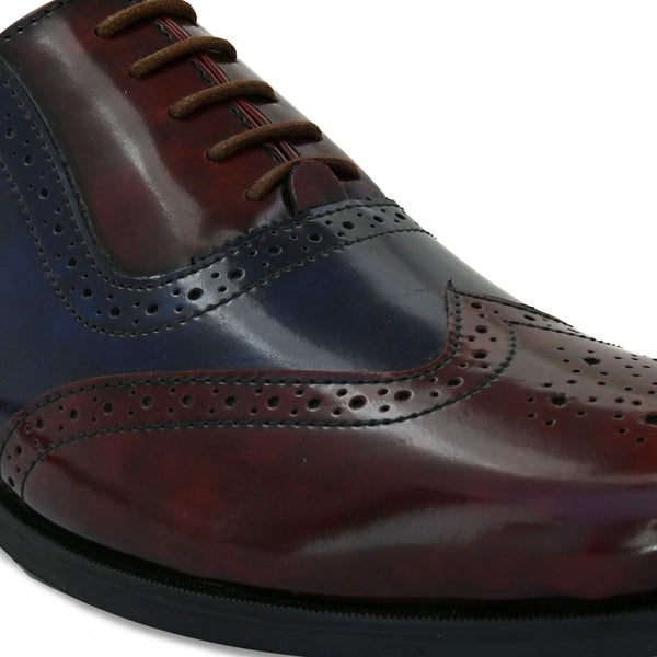 Thrust Cherry Brogue Shoes